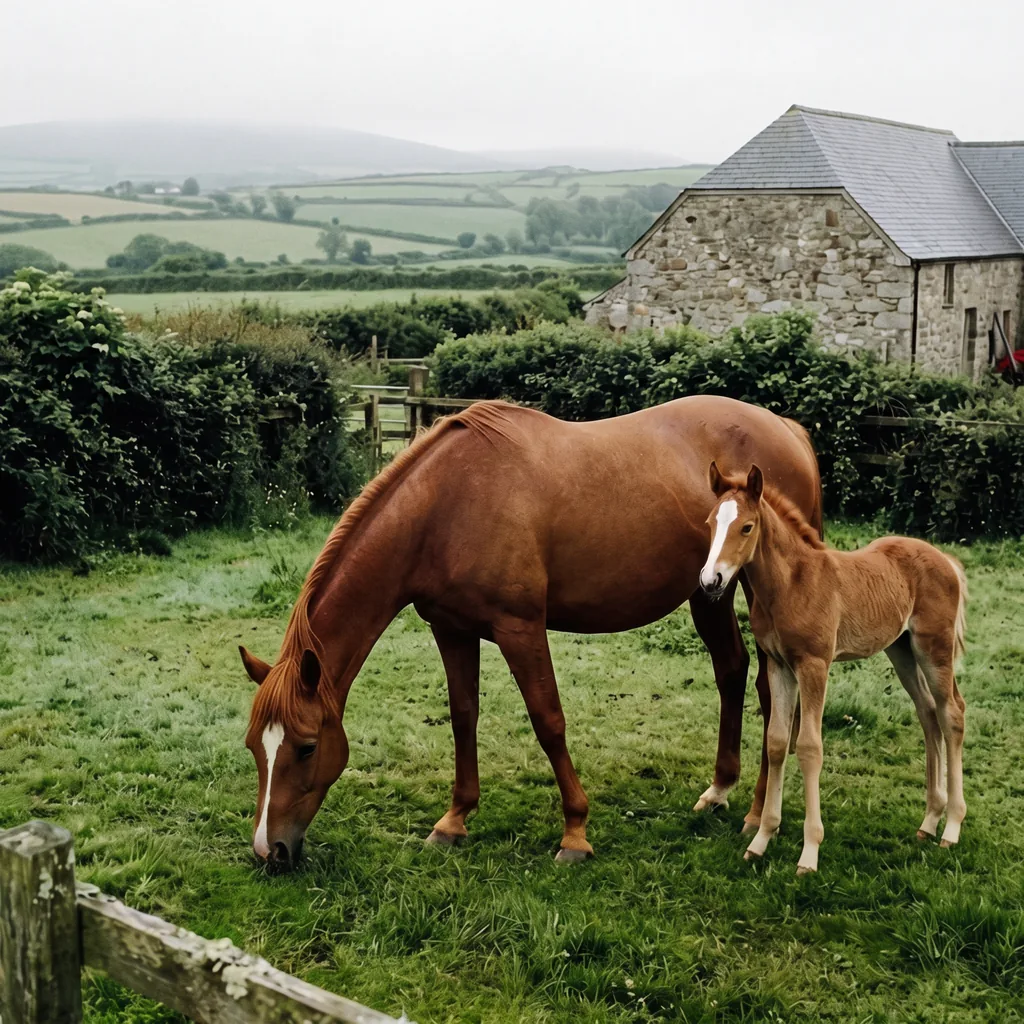 Élevage de chevaux au Haras du Mazet, Beyssac