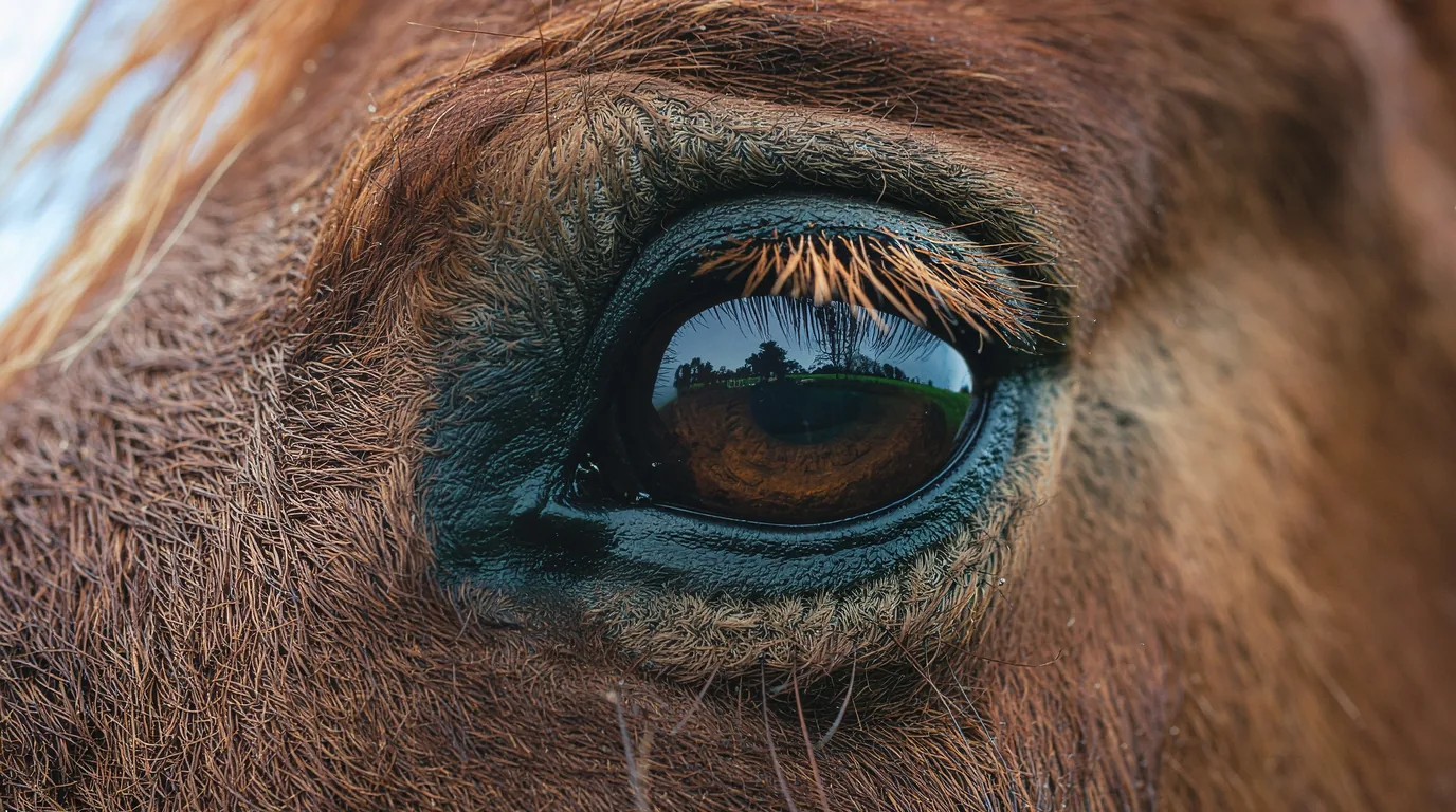 Un regard de cheval au Haras du Mazet, Beyssac