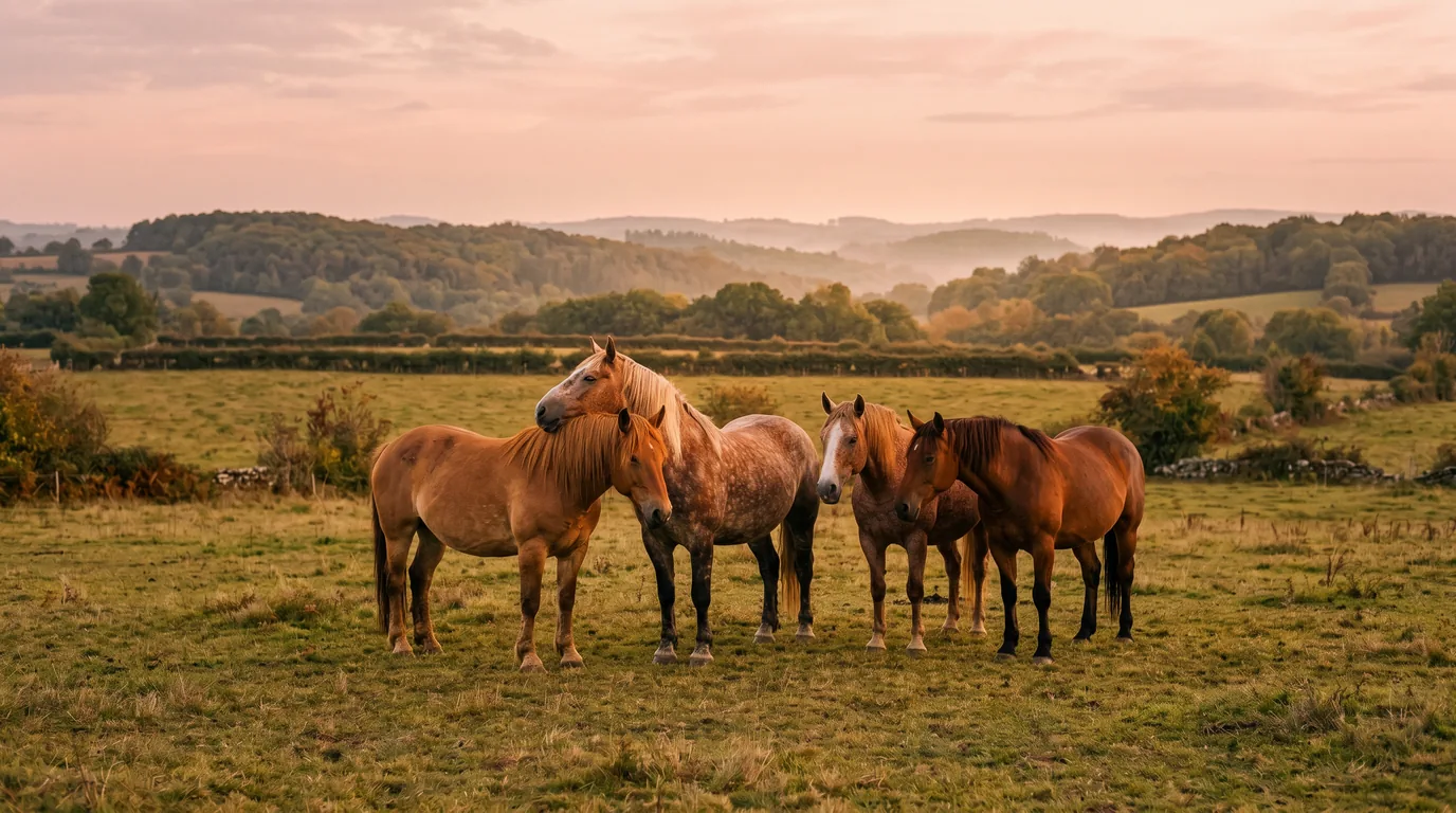 Les chevaux du Haras du Mazet en liberté, Corrèze